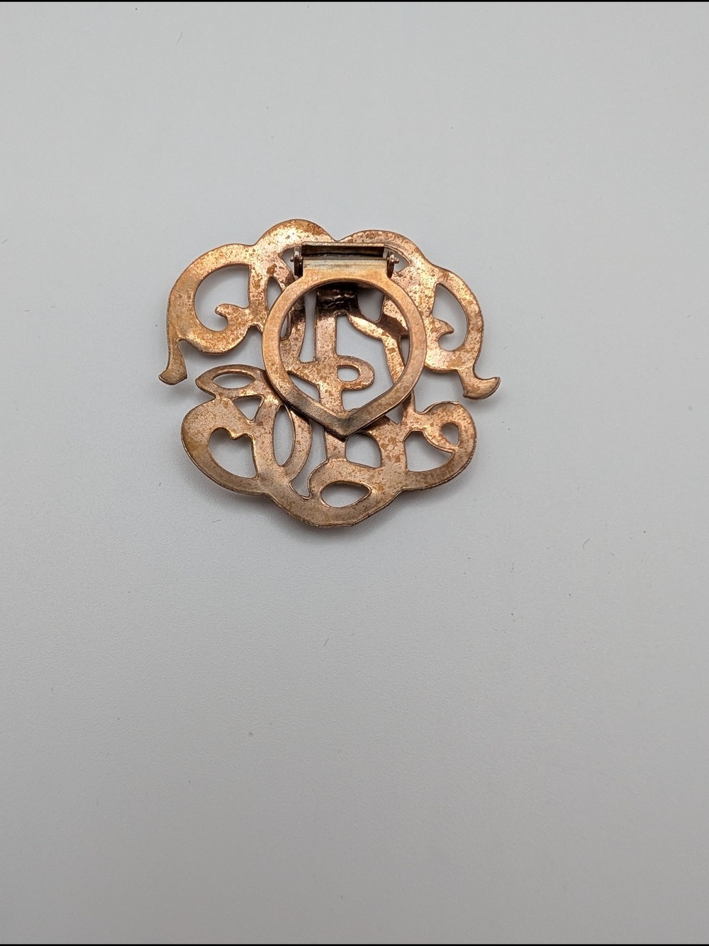 Vintage Scarf Clip In A Rose Gold Tone - Picture 2 of 3